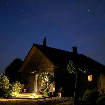 La Tuillère : maison en bois avec vue et piscine Saint-Aulaire Extérieur photo