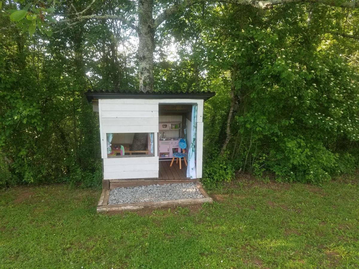 La Tuillère : maison en bois avec vue et piscine Saint-Aulaire Extérieur photo